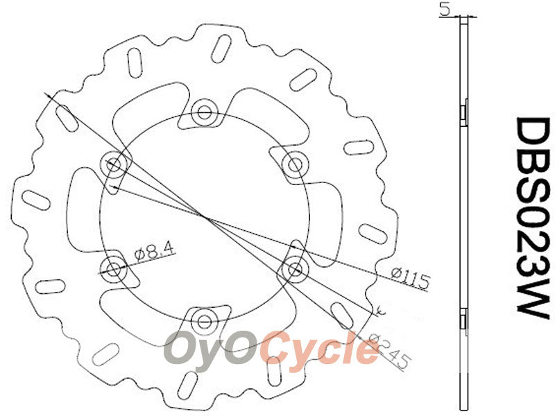 Disques de frein pour Yamaha YZF-R1 98-03 #OYO87903472