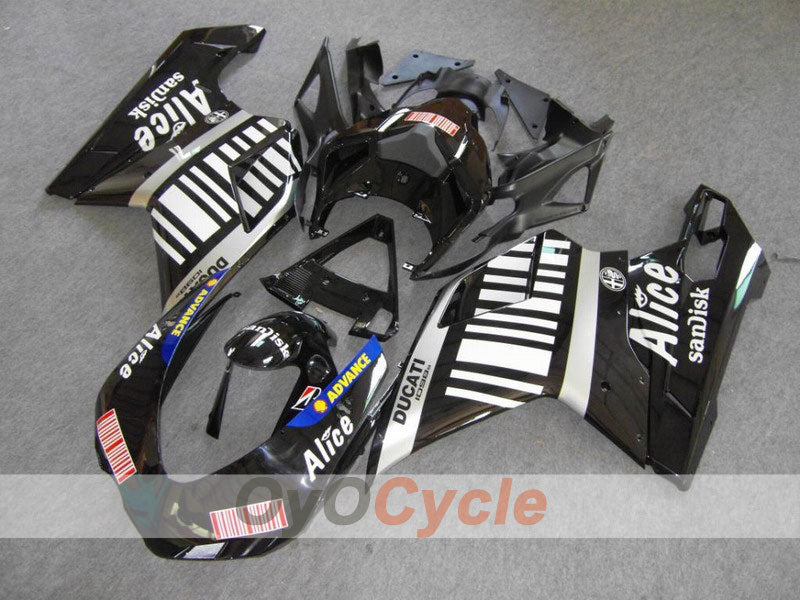 Kit de carénage à injection pour Ducati 1098 de 07-09 - Blanc, noir - Alice #OYO87902284 Image principale du produit