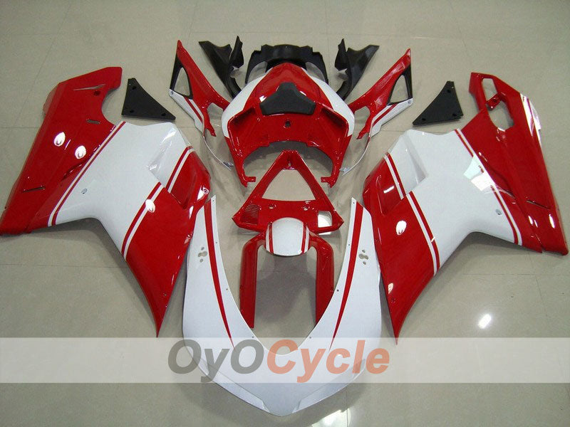 Kit de carénage à injection pour Ducati 1098 07-09 - Rouge, Blanc - Style usine #OYO87902309 Image principale du produit