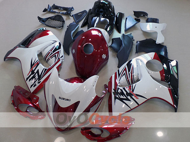 Kit de carénages à injection pour GSXR1300 Hayabusa 08-20 - Rouge, Blanc - Autres #OYO87904721