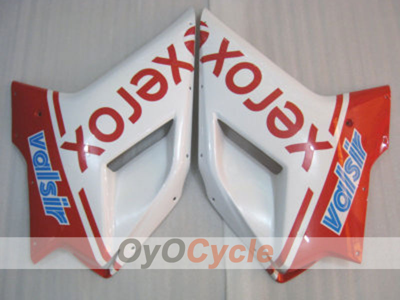Kit de carénage injecté pour Ducati 848 08-13 - Rouge, blanc - Xerox #OYO87902216