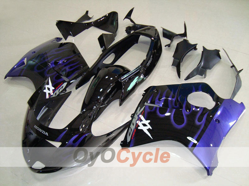 Kit de carénage à injection pour CBR1100XX 96-07 - Bleu, Noir - Flamme #OYO87902795