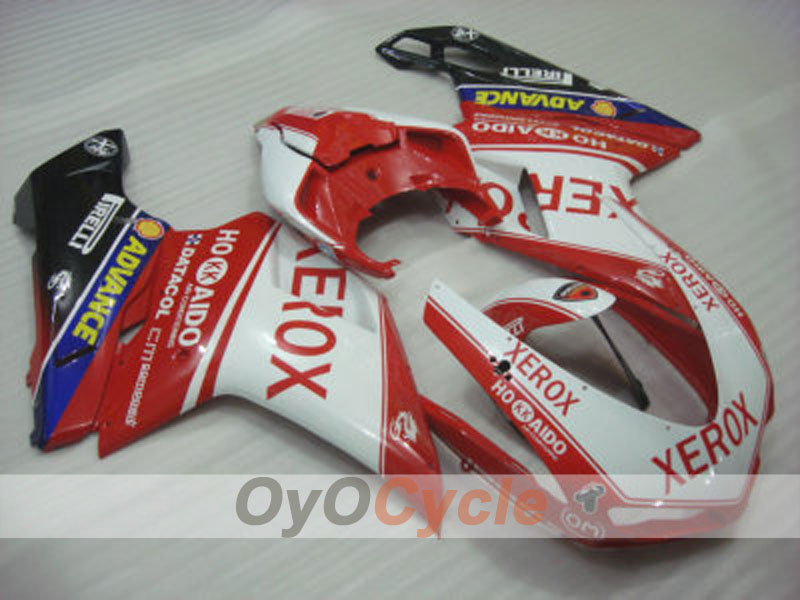 Kit de carénage à injection pour Ducati 848 08-13 - Rouge, Blanc - Xerox #OYO87902227 Image principale du produit