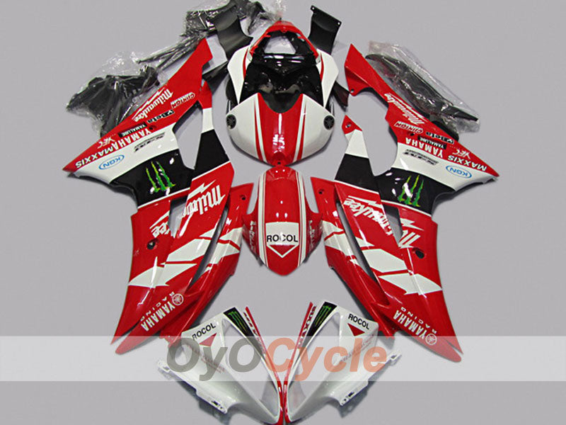 Kit de carénages d'injection pour YZF-R6 08-16 - Rouge, Blanc - Autres #OYO87904744 Image principale du produit