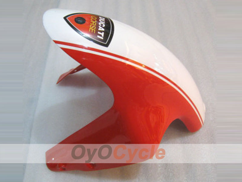 Kit de carénage injecté pour Ducati 848 08-13 - Rouge, blanc - Xerox #OYO87902216