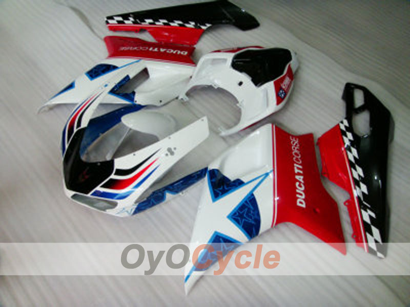 Kit de carénage à injection pour Ducati 1098 07-09 - Rouge, Blanc - Style usine #OYO87902299 Image secondaire du produit