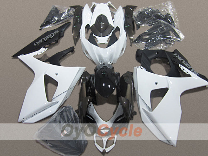 Kit de carénage à injection pour GSX R1000 09-16 - Blanc, Noir - Style d'origine #OYO87904711