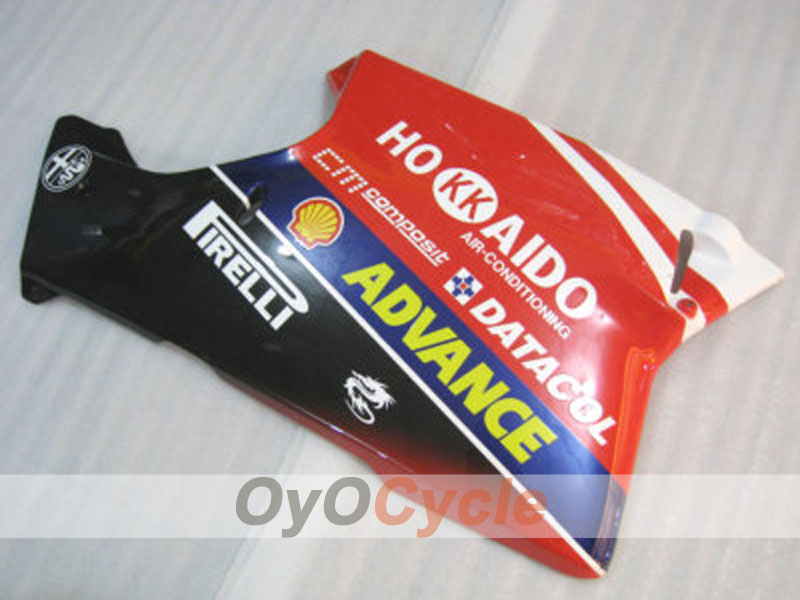 Kit de carénage à injection pour Ducati 749 05-06 - Rouge, Blanc - Xerox #OYO87902163