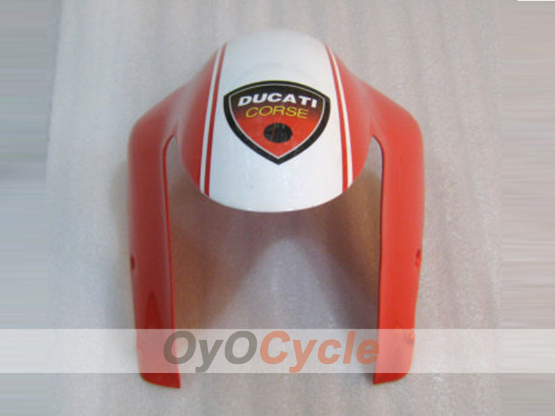 Kit de carénage injecté pour Ducati 848 08-13 - Rouge, blanc - Xerox #OYO87902216