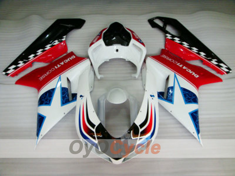 Kit de carénage à injection pour Ducati 1198 09-11 - Rouge, Blanc - Style d'usine #OYO87902339 Image principale du produit