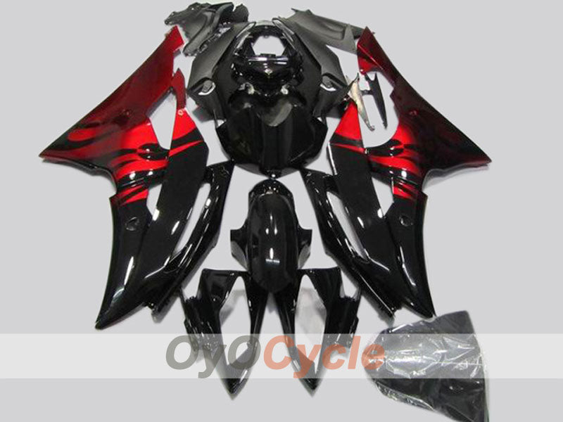 Kit de carénages d'injection pour YZF-R6 08-16 - Rouge, Noir - Style usine #OYO87904746