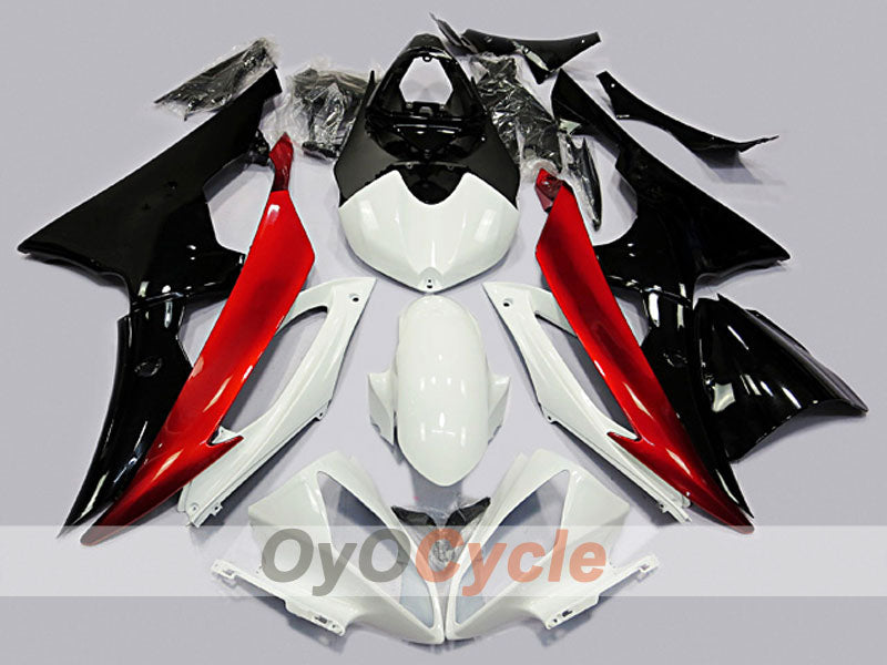 Kit de carénages d'injection pour YZF-R6 08-16 - Rouge, Blanc, Noir - Style usine #OYO87904747