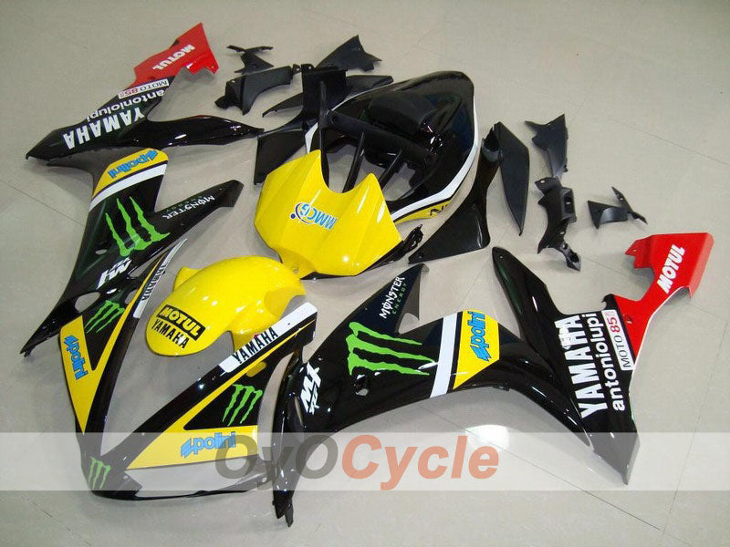 Kit de carénage à injection pour YZF-R1 04-06 - Jaune, noir - Monster, MOTUL #OYO87900832