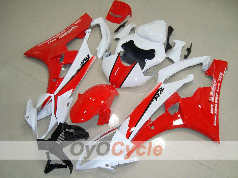 Kit de carénage injecté pour YZF-R6 06-07 - Rouge, blanc - MOTUL #OYO87900936