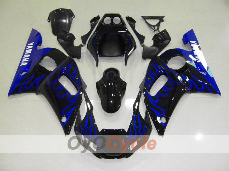 Kit de carénages à injection pour YZF-R6 98-02 - Bleu, noir - Flamme #OYO87900988 Image principale du produit