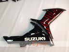 Kit de carénage à injection pour GSX R750 11-26 - Rouge, noir - Flamme #OYO87901470