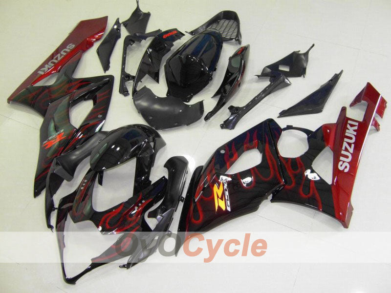 Kit de carénage à injection pour GSX R1000 05-06 - Rouge, noir - Flame #OYO87901958 Image principale du produit