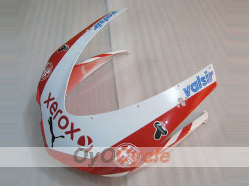 Kit de carénage injecté pour Ducati 848 08-13 - Rouge, blanc - Xerox #OYO87902216