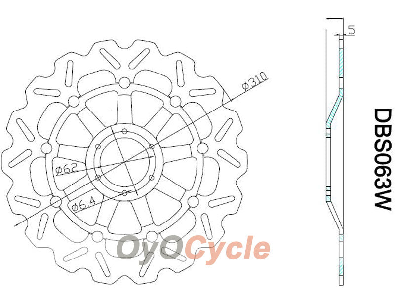 Disques de frein pour Honda CBR900RR 98-99 #OYO87903408