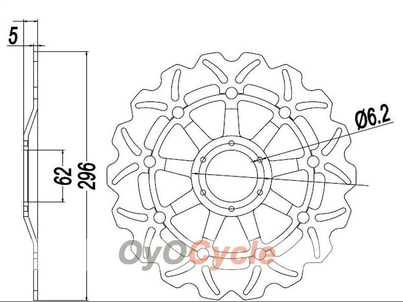 Disques de frein pour Honda CBR600 F4 99-00 #OYO87903416