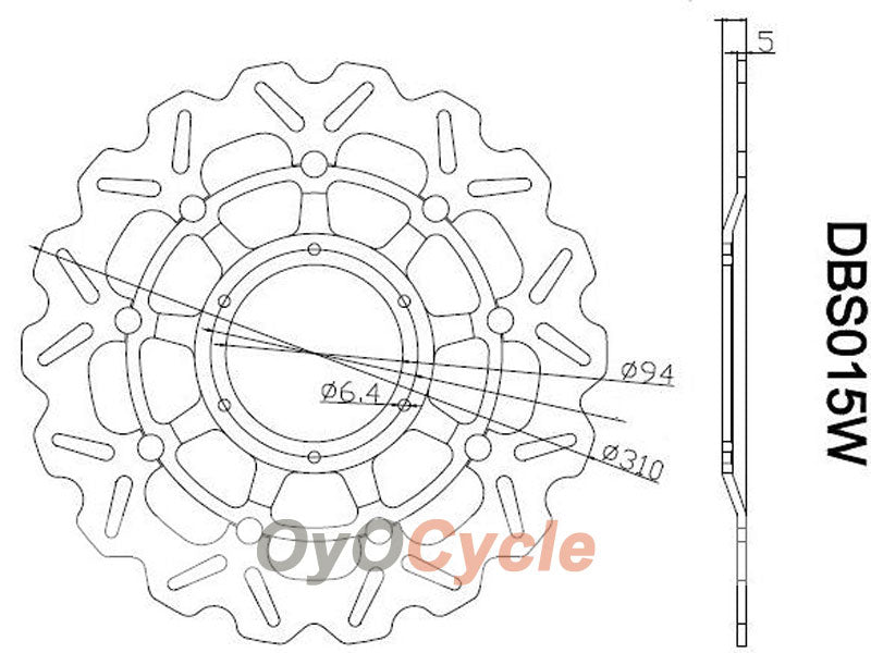 Disques de frein pour Honda CBR600RR 03-12 #OYO87903396