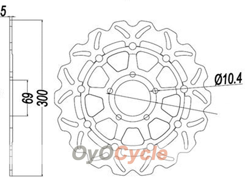 Disques de frein pour Suzuki GSXR1000 03-04 #OYO87903455
