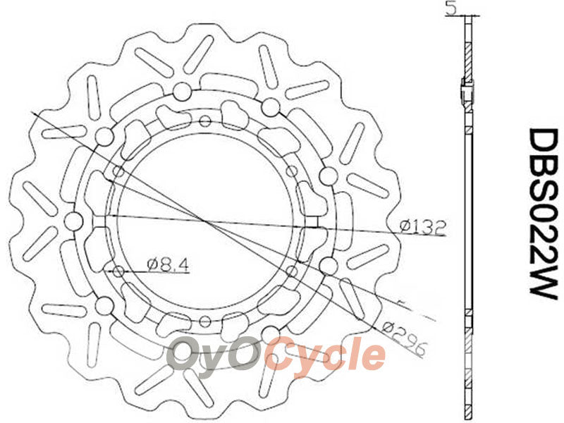Disques de frein pour Yamaha YZF-R1 98-03 #OYO87903472
