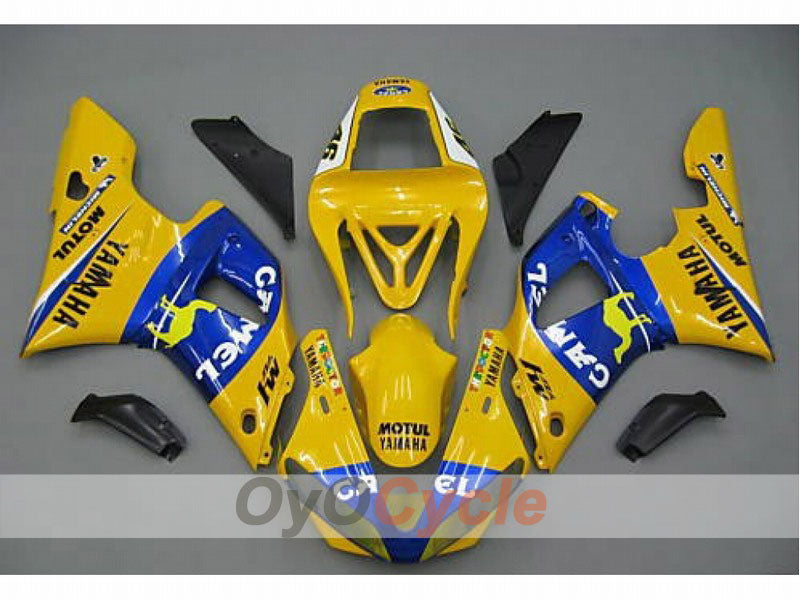 Kit de carénages moulés par injection pour YZF-R1 00-01 - Jaune, bleu - Camel #OYO87900758 Image principale du produit