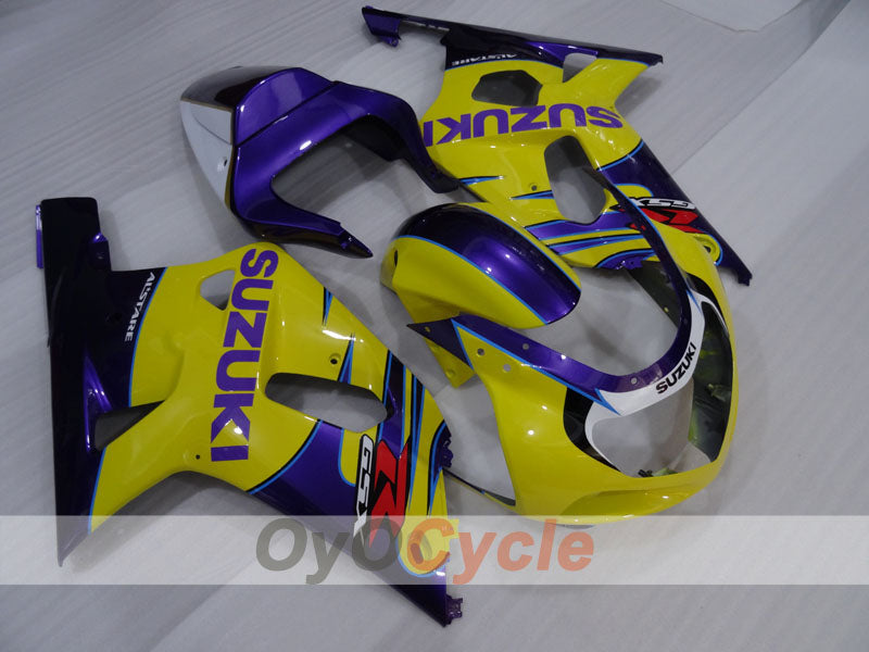 Kit de carénage injecté pour GSX R750 00-03 - Jaune, violet - Style d'origine, personnalisable #OYO87905135 Image principale du produit
