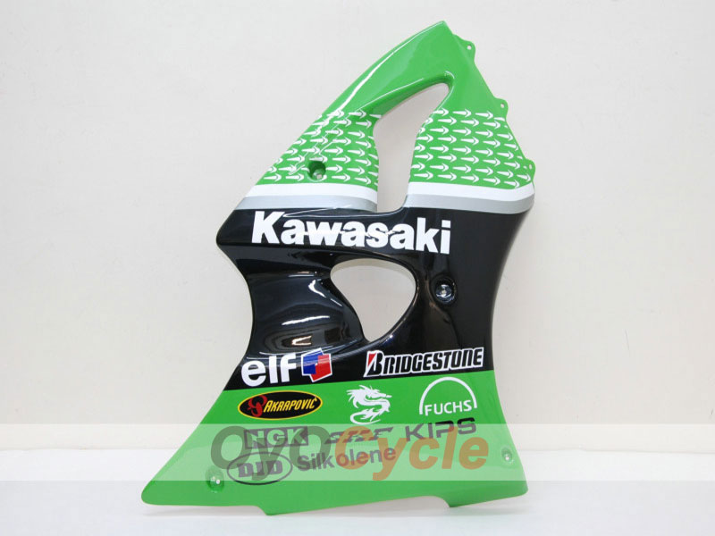 Kit de carénage injecté pour NINJA ZX-6R 00-02 - Vert, noir - Nakano #OYO87901726