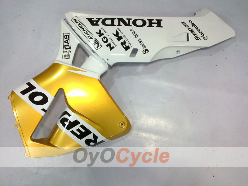 Kit de carénage à injection pour CBR600RR 03-04 - Blanc, Or - Repsol #OYO87902563
