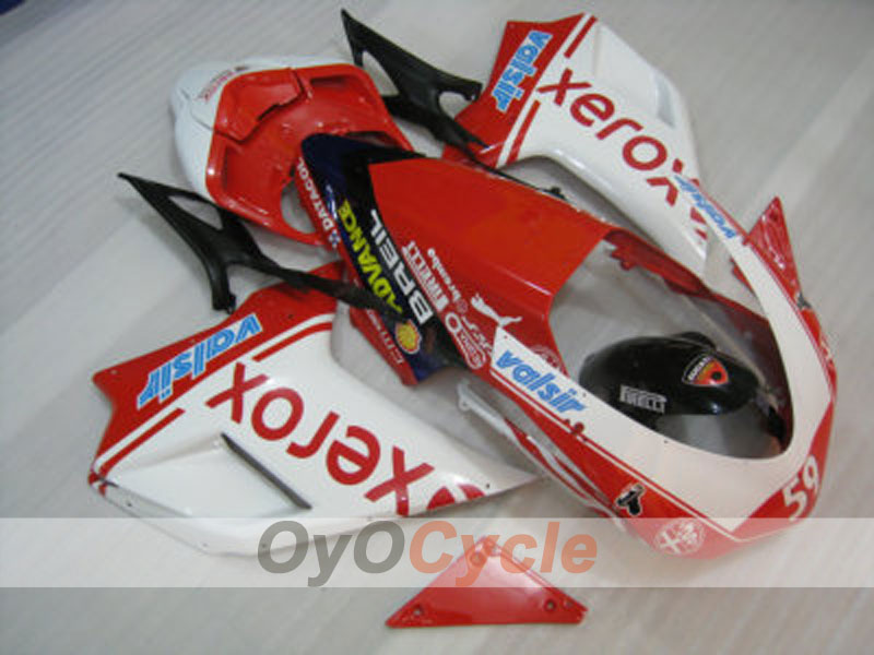 Kit de carénage injecté pour Ducati 1098 07-09 - Rouge, blanc - Xerox #OYO87902220 Image secondaire du produit