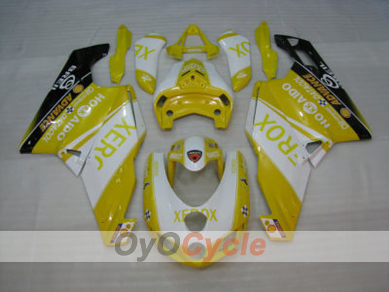 Kit de carénage à injection pour Ducati 749 05-06 - Jaune, Blanc - Xerox #OYO87902164 Image secondaire du produit