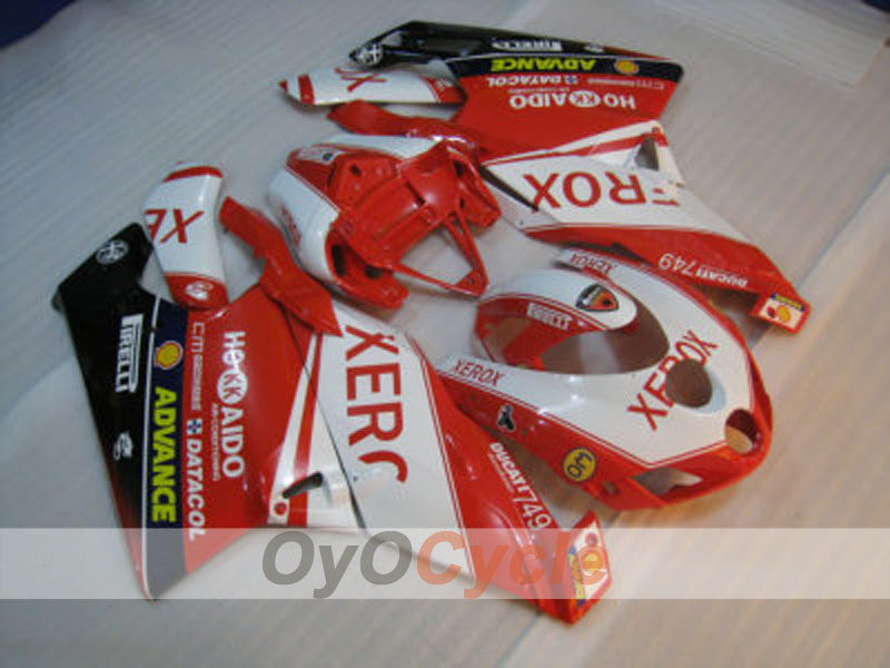 Kit de carénage à injection pour Ducati 749 05-06 - Rouge, Blanc - Xerox #OYO87902163 Image principale du produit