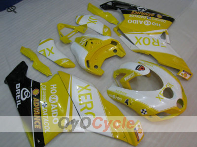 Kit de carénage injecté pour Ducati 999 05-06 - Jaune, Blanc - Xerox #OYO87902380 Image secondaire du produit