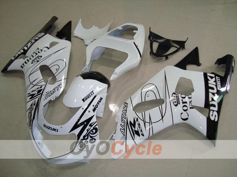 Kit de carénage d'injection pour GSX R750 00-03 - Blanc, noir - Corona #OYO87901002 Image principale du produit