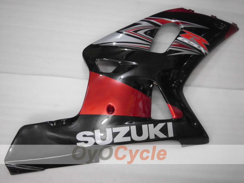 Kit de carénage à injection pour GSX R600 01-03 - Rouge, Noir - Style d'usine #OYO87901069