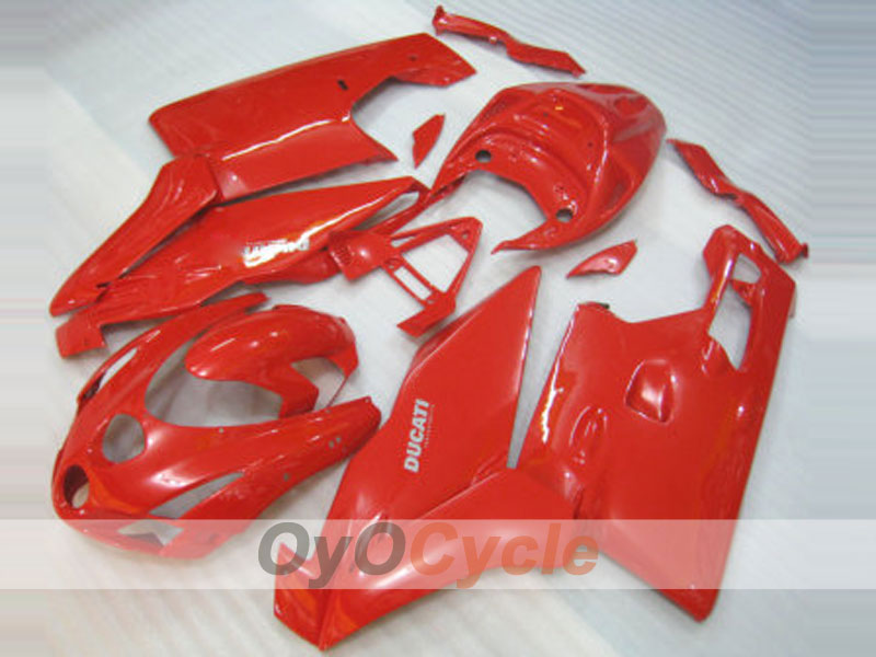 Kit de carénage injecté pour Ducati 749 03-04 - Rouge - Style usine #OYO87902113