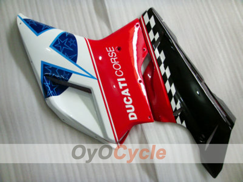 Kit de carénage à injection pour Ducati 848 08-13 - Rouge, Blanc - Style d’origine #OYO87902177