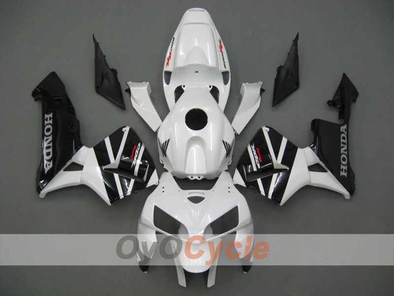 Kit de carénage à injection pour CBR600RR 05-06 - Blanc, Noir - Style d'usine #OYO87900287