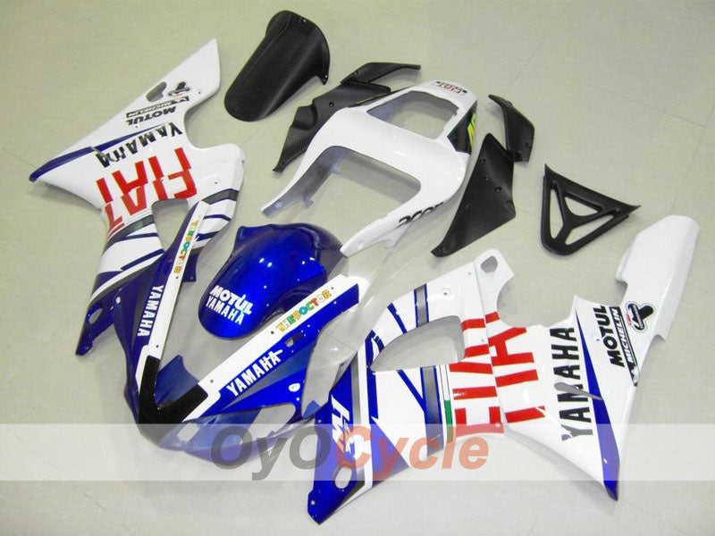 Kit de carénages injectés pour YZF-R1 00-01 - Bleu, blanc - FIAT, MOTUL #OYO87900759