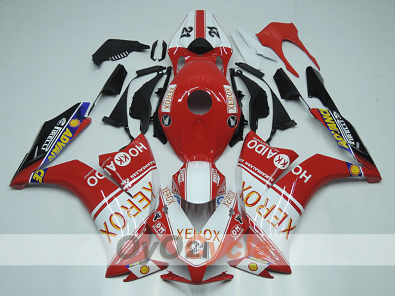 Kit de carénage moulé par injection pour CBR1000RR 12-16 - Rouge, blanc - Xerox #OYO87904689