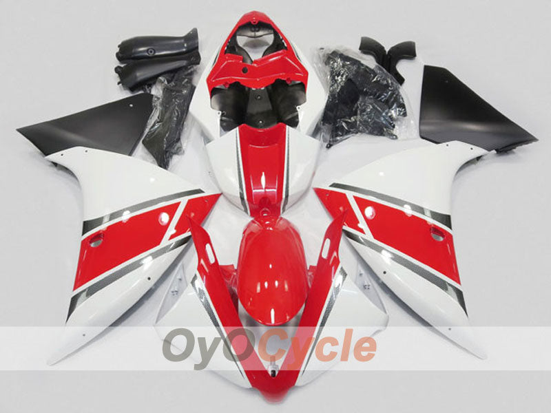 Kit de carénages à injection pour YZF-R1 12-14 - Rouge, Blanc - Style d'origine #OYO87904724