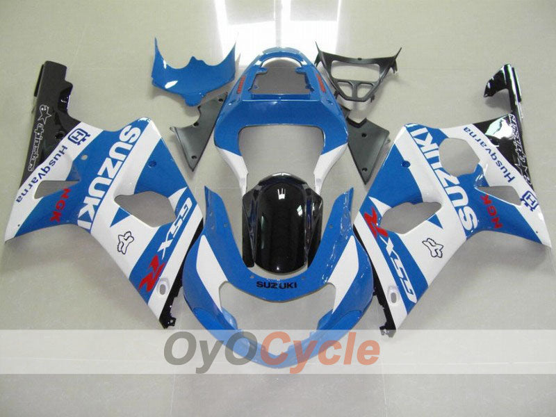 Kit de carénage à injection pour GSX R1000 00-02 - Bleu, blanc - Style usine #OYO87901749 Image principale du produit
