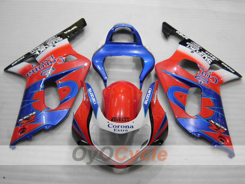 Kit de carénage à injection pour GSX R750 00-03 - Rouge, Bleu - Corona #OYO87901027 Image secondaire du produit
