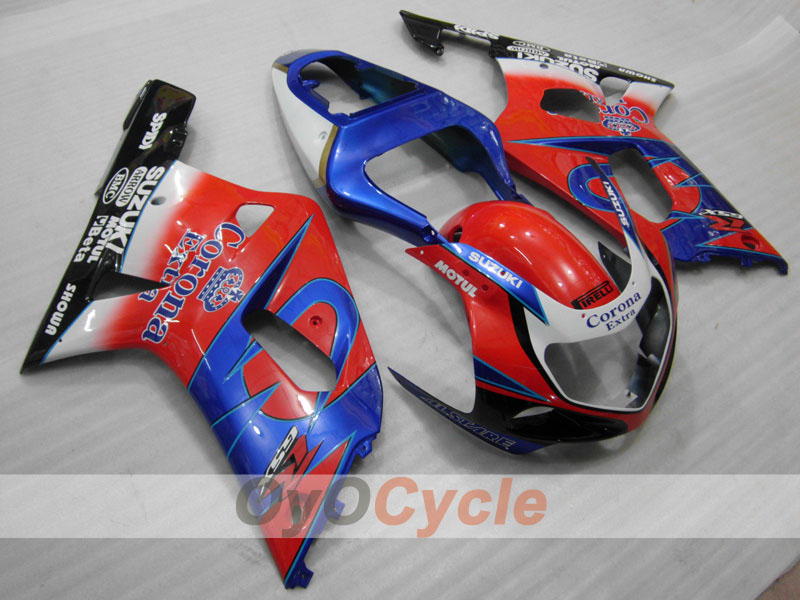 Kit de carénage à injection pour GSX R750 00-03 - Rouge, Bleu - Corona #OYO87901027