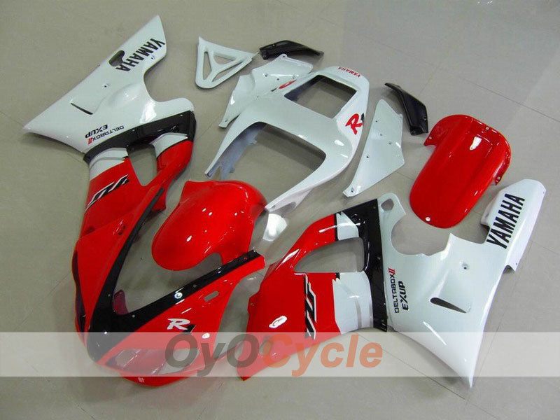 Kit de carénages moulés par injection pour YZF-R1 98-99 - Rouge, blanc - Style d'origine #OYO87900748