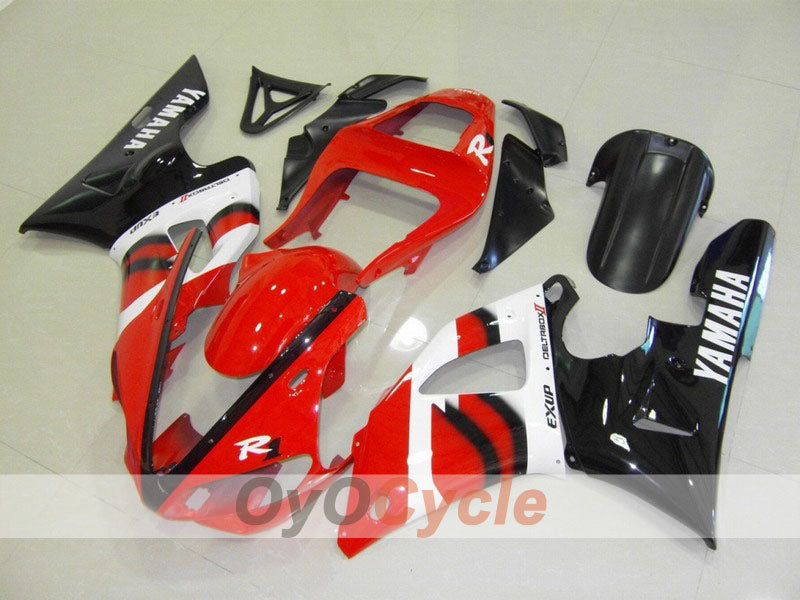 Kit de carénages injectés pour YZF-R1 00-01 - Rouge, noir - Style d'origine #OYO87900775