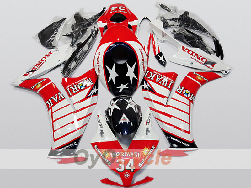 Kit de carénage moulé par injection pour CBR1000RR 12-16 - Rouge, blanc - Moriwaki #OYO87904691