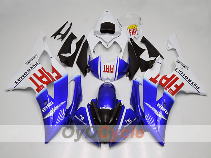 Kit de carénage injecté pour YZF-R6 08-16 - Bleu, Blanc - FIAT #OYO87904734 Image principale du produit